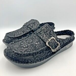 Alegria Brigid Goth You're Cute Open-Back Clog Women's Sz 38 7.5-8 Black Comfy